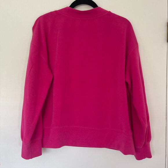 For The Republic Magenta V-Neck Long Sleeve Pullover Sweater Women's Size Large - Picture 4 of 6